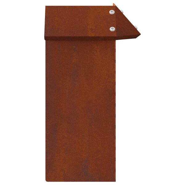 vidaXL Schneckenzaun Rostig 13,5 x 13,5 x 25 cm Wetterfeststahl