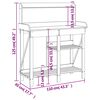 vidaXL Pflanztisch mit Ablagen Braun Massivholz Tanne