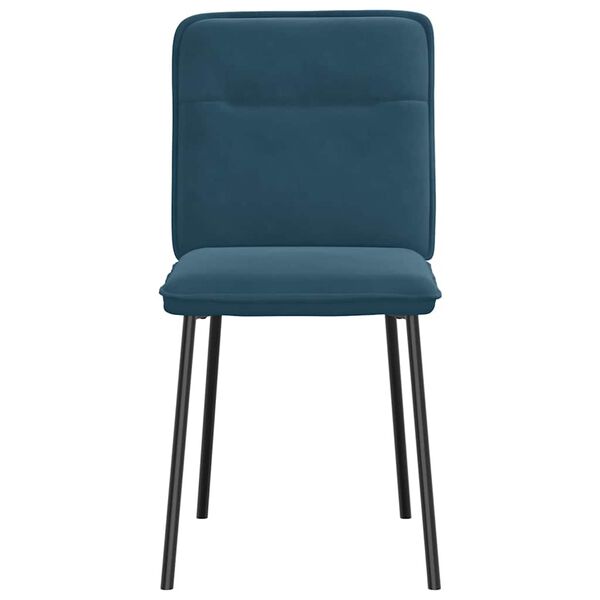vidaXL Esszimmerst&uuml;hle 4 Stk. Blau Samt