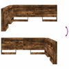 vidaXL Aufbewahrungskopfteil Ger&auml;ucherte Eiche 200 cm Holzwerkstoff