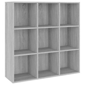 vidaXL B&uuml;cherschrank Grau Sonoma-Eiche 98x29x97,5 cm