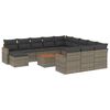 vidaXL Patio Sofa Set 11-Sitzer Grey