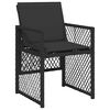 vidaXL Garten Essgruppe 5 pcs Schwarz Poly-Rattan