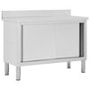 vidaXL Arbeitsschrank mit Schiebet&uuml;ren 120x50x(95-97) cm Edelstahl