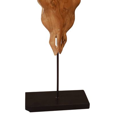 vidaXL Stierkopf-Skulptur Teak 66 x 15 x 88 cm