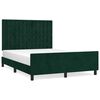 vidaXL Bettgestell ohne Matratze Dunkelgr&uuml;n 140x200 cm Samt