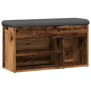 vidaXL Schuhbank Altholz-Optik 82x32x45,5 cm Holzwerkstoff