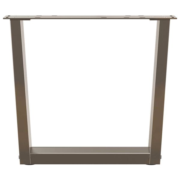 vidaXL Couchtischbeine V-Form 2 St&uuml;ck Naturstahl 50x(42-43,3) cm Stahl