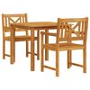 vidaXL Garten Essgruppe 3 pcs Braun Massivholz Akazie