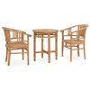 vidaXL 3-tlg. Garten-Essgruppe Teak Massivholz