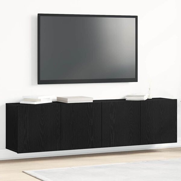 vidaXL TV-Schr&auml;nke 2 Stk. Schwarze Eiche 160 x 30 x 41 cm Holzwerkstoff