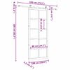 vidaXL Schiebet&uuml;r Braun 100 x 208 cm Massives Kiefernholz