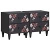 vidaXL Nachttisch 2 Stk. Braun 40 x 33,5 x 46 cm Massivholz Mango