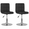 vidaXL Esszimmerst&uuml;hle 2 Stk. Drehbar Schwarz Stoff