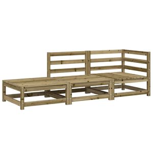 vidaXL Gartensofa mit Hocker 2-Sitzer Kiefernholz Impr&auml;gniert