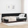 vidaXL Eckbettgestell mit Kopfteil Schwarz 90 cm x 190 cm Samt