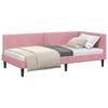 vidaXL Eckbettgestell mit Kopfteil Rosa 90 cm x 190 cm Samt