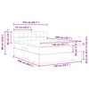 vidaXL Bett mit Stauraum und LED mit LED Dunkelgrau 140 x 200 cm Samt