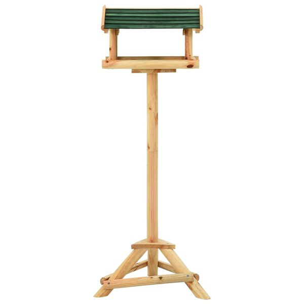 vidaXL Vogelh&auml;uschen mit St&auml;nder 37x28x100 cm Massivholz Tanne