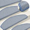 vidaXL Stufenmatten 15 Stk. 65x24x4 cm Hellgrau und Blau Halbrund Gro&szlig;