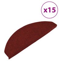 vidaXL Stufenmatten Selbstklebend 15 Stk. 65x22,5x3,5 cm Rot