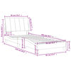 vidaXL Bett mit Matratze "Hanko" Blau 90x200 cm Samt