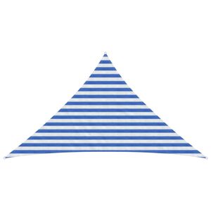 vidaXL Sonnensegel Blau und Wei&szlig; 2,5 x 2,5 x 3,5 m HDPE