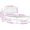 vidaXL Bettgestell mit gepolstertem Kopfteil Dunkelgrau 100 x 200 cm