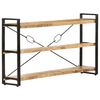 vidaXL B&uuml;cherregal 3 F&auml;cher 140x30x80 cm Mango Massivholz