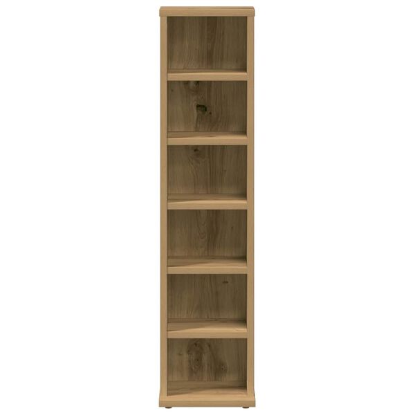 vidaXL CD-Regal Artisan-Eiche 21x20x88 cm Holzwerkstoff