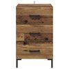 vidaXL Nachttisch mit Schubladen Altholz 40 x 40 x 66 cm Holzwerkstoff
