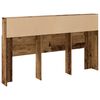 vidaXL Kopfteil mit Stauraum Altholz-Optik 180x19x103,5 cm