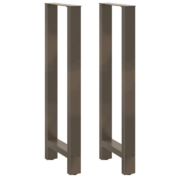 vidaXL Bartischbeine Naturstahl 2 Stk. 40x(110-111) cm Stahl