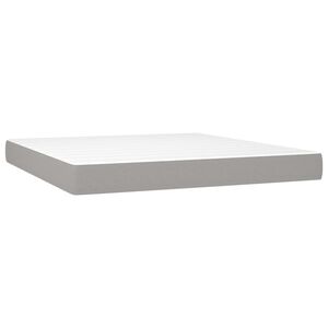 vidaXL Taschenfederkernmatratze Mittel Hellgrau 152x203x20 cm Stoff