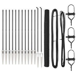 vidaXL Sechseckzaun mit Pfosten 25 x 1,6 m PVC-beschichteter Stahl