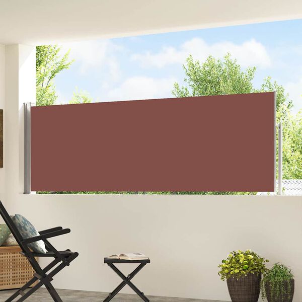 vidaXL Ausziehbare Seitenmarkise 100&times;500 cm Braun