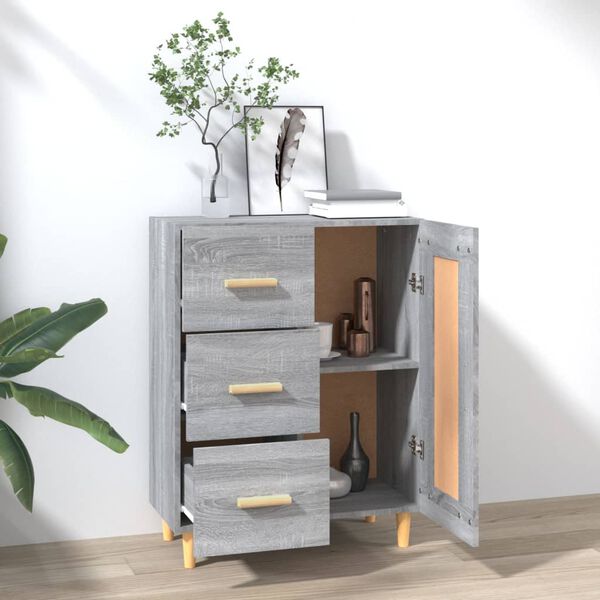 vidaXL Sideboard Grau Sonoma 69,5x34x90 cm Holzwerkstoff