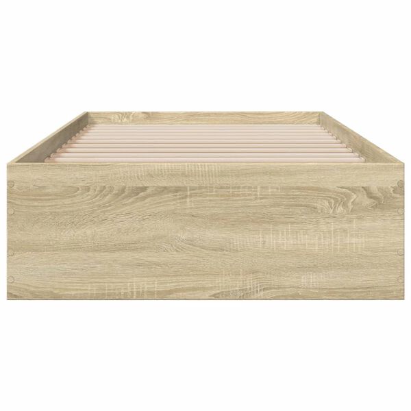 vidaXL Bettgestell mit Schubladen Sonoma-Eiche 100x200cm Holzwerkstoff