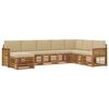 vidaXL Outdoor-Sofagarnitur 6 stk. Natur