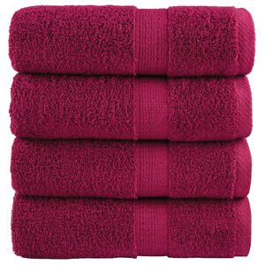 vidaXL Premium-Wascht&uuml;cher SOLUND 4 Stk. Bordeaux 30x30 cm 600 g/m&sup2;