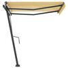 vidaXL Standmarkise Manuell Einziehbar 300x250 cm Gelb/Wei&szlig;