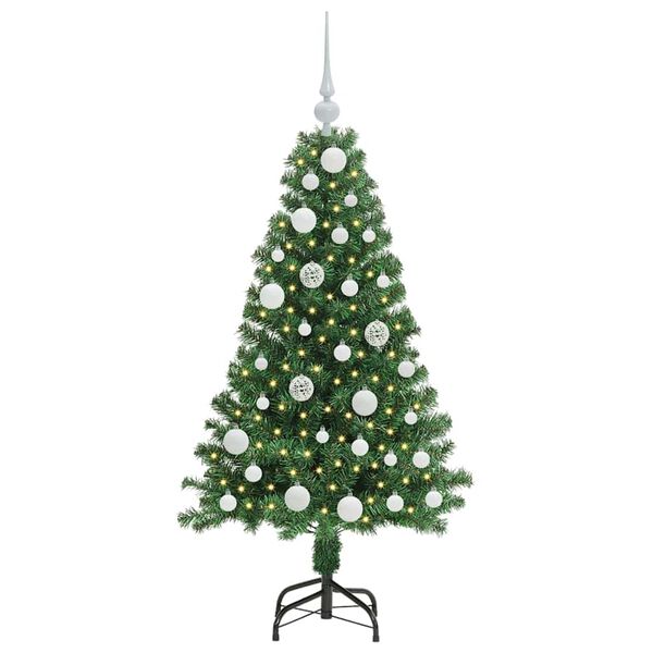 vidaXL Künstlicher Weihnachtsbaum mit 150 LEDs mit Ständer Grün 120 cm