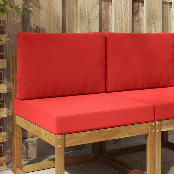 vidaXL Sofakissen f&uuml;r drau&szlig;en 2 pcs Rot Polyester