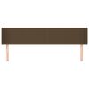 vidaXL Kopfteil mit Ohren Dunkelbraun 183x16x78/88 cm Stoff