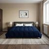 vidaXL Ganzjahresbettdecke Dunkelblau 200 x 240 cm Mikrofaser