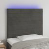 vidaXL LED Kopfteil Dunkelgrau 90x5x118/128 cm Samt