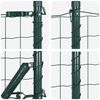 vidaXL Zaun mit Pfosten Gr&uuml;n 0,4 x 50 m Stahl und PVC