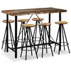 vidaXL 7-tlg. Bar-Set Altholz Massiv