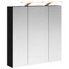 vidaXL Badezimmerspiegelschrank Schwarz Eichen-Optik 70 x 14,5 x 70 cm