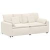 vidaXL Modulares Sofa mit Kissen Cream